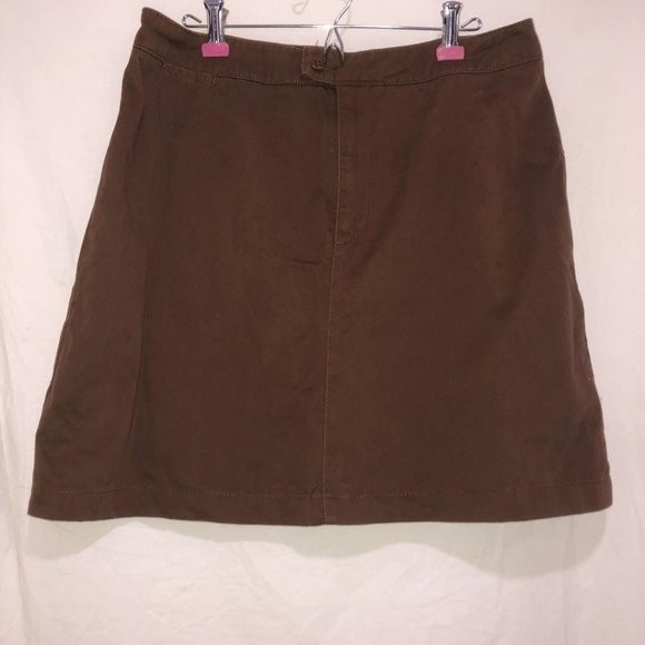 Dockers Dresses & Skirts - 𝅺LADIES Dockers Size 12 brown denim skirt
